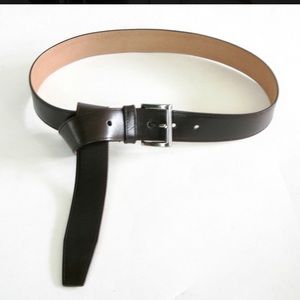 Prada Black Leather Belt (long - High waist)